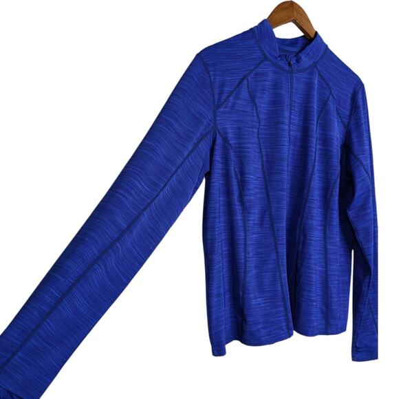 Coolibar Full Zip Sun Protection Jacket Womens XL Blue UPF Cover Up Thumbholes - Picture 3 of 9